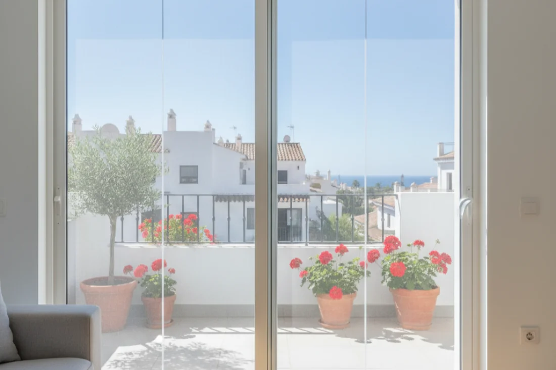 Mosquitera enrollable en ventana de vivienda en Castellbisbal